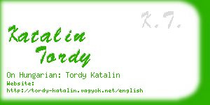 katalin tordy business card